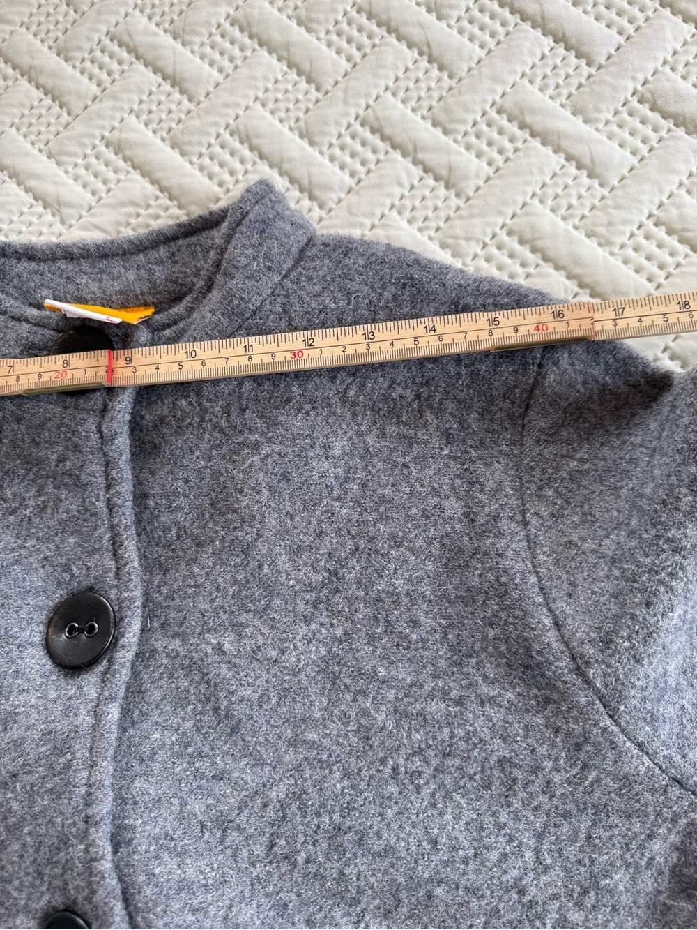 Ruby Rd. Gray Button-Front Wool Blend Jacket - Picture 11 of 12